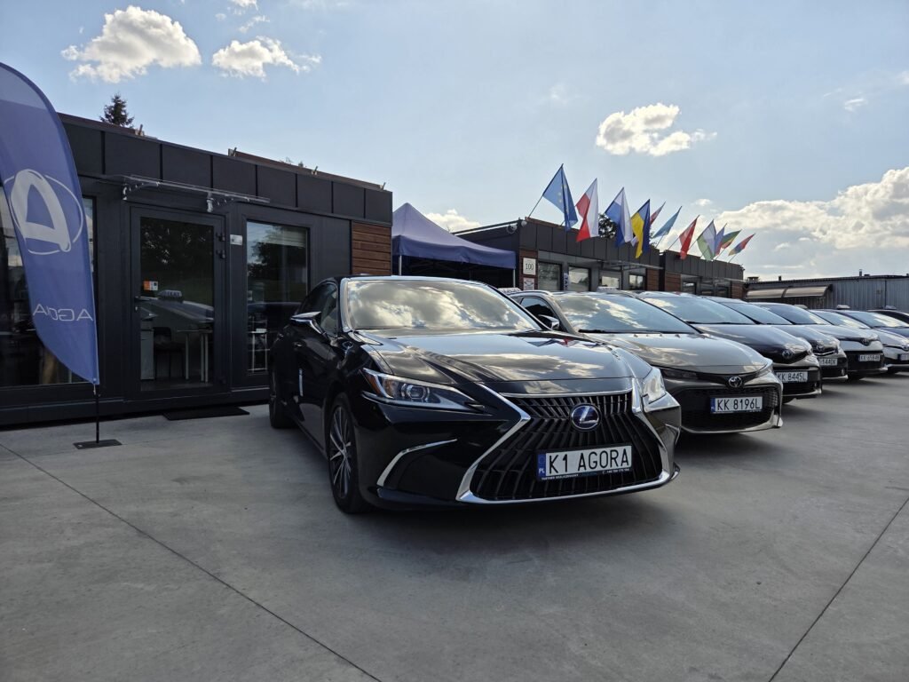 Taxi vehicles available for rental at Agora Partner in Kraków and Poland.